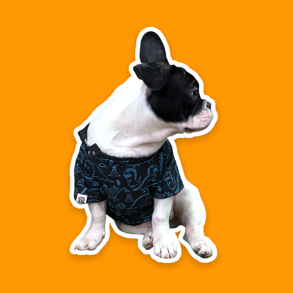 Talking Dog Club Doggy Warmer Dino Sweatshirt for Dogs (Charcoal) - Image 5
