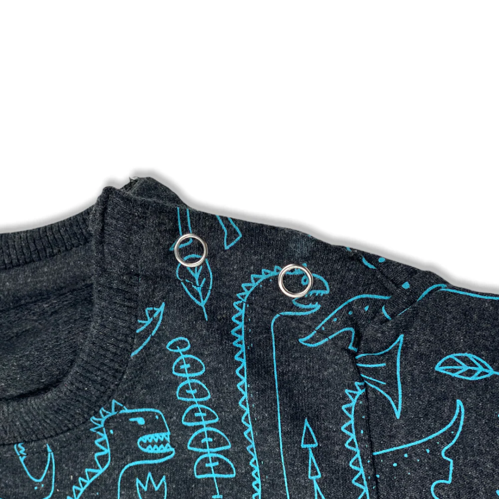 Talking Dog Club Doggy Warmer Dino Sweatshirt for Dogs (Charcoal) - Image 9
