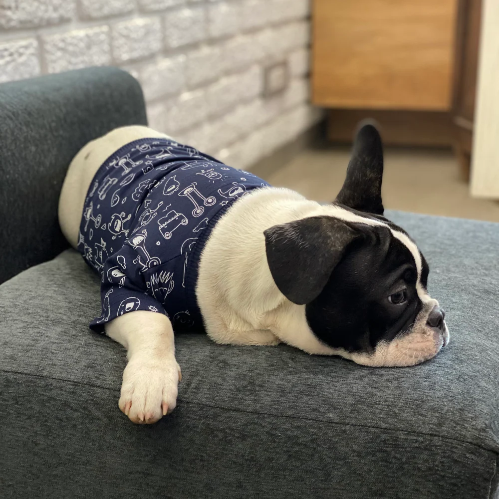 Talking Dog Club Doggy Warmer Monster Sweatshirt for Dogs (Navy Blue) - Image 11