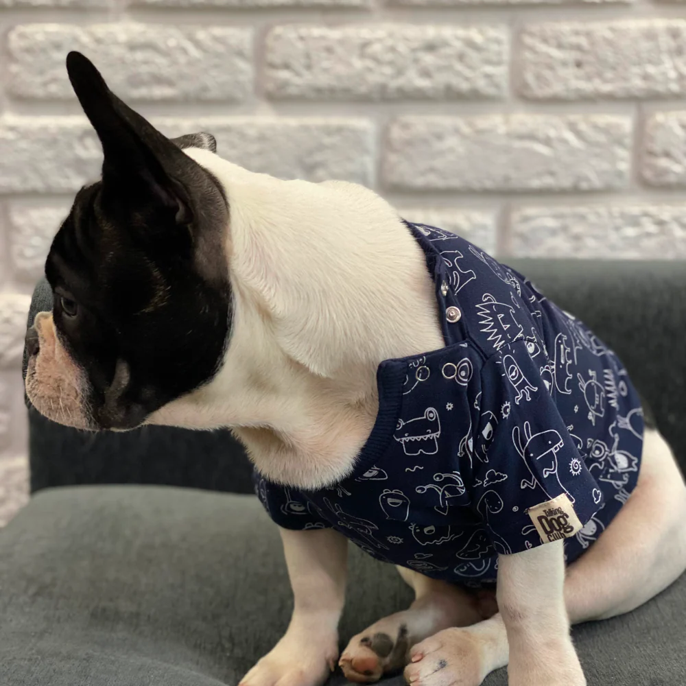 Talking Dog Club Doggy Warmer Monster Sweatshirt for Dogs (Navy Blue) - Image 9