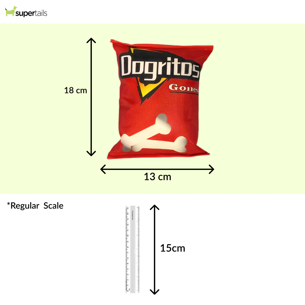 Talking Dog Club Dogritos 1 Zero Calories Chips Plush Toy for Dogs (Red) - Image 2