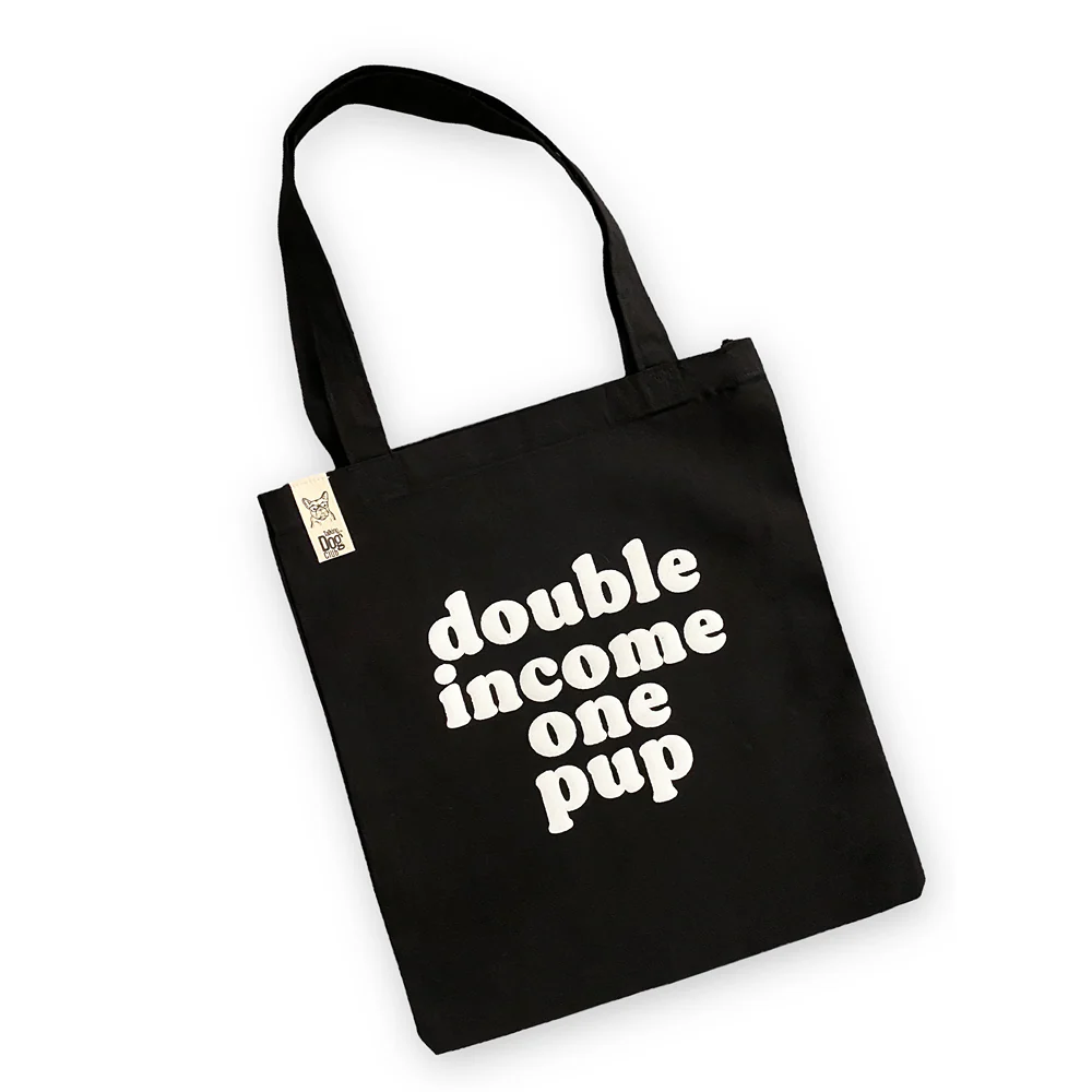 Talking Dog Club Double Income Single Pup Carry All Tote Bag for Women (Black) - Image 3