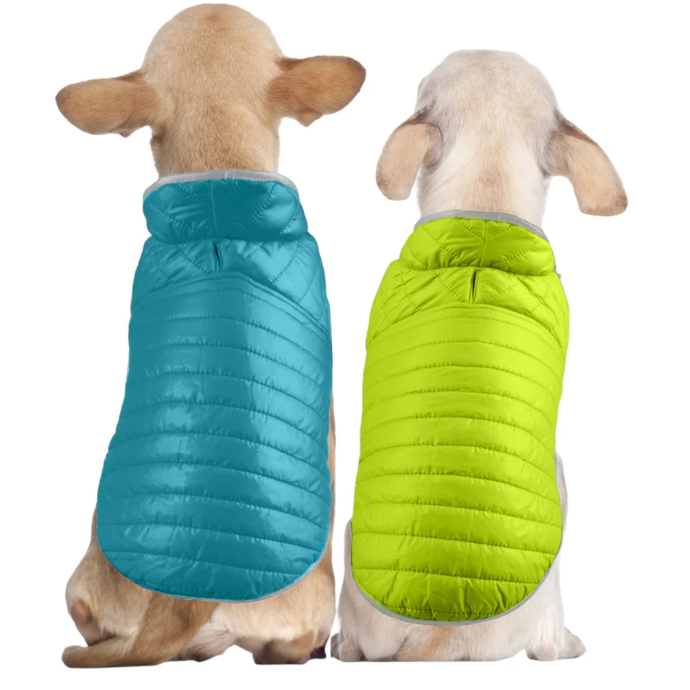 Talking Dog Club Double Trouble Reversible Jackets for Dogs (Blue/Green) - Image 3