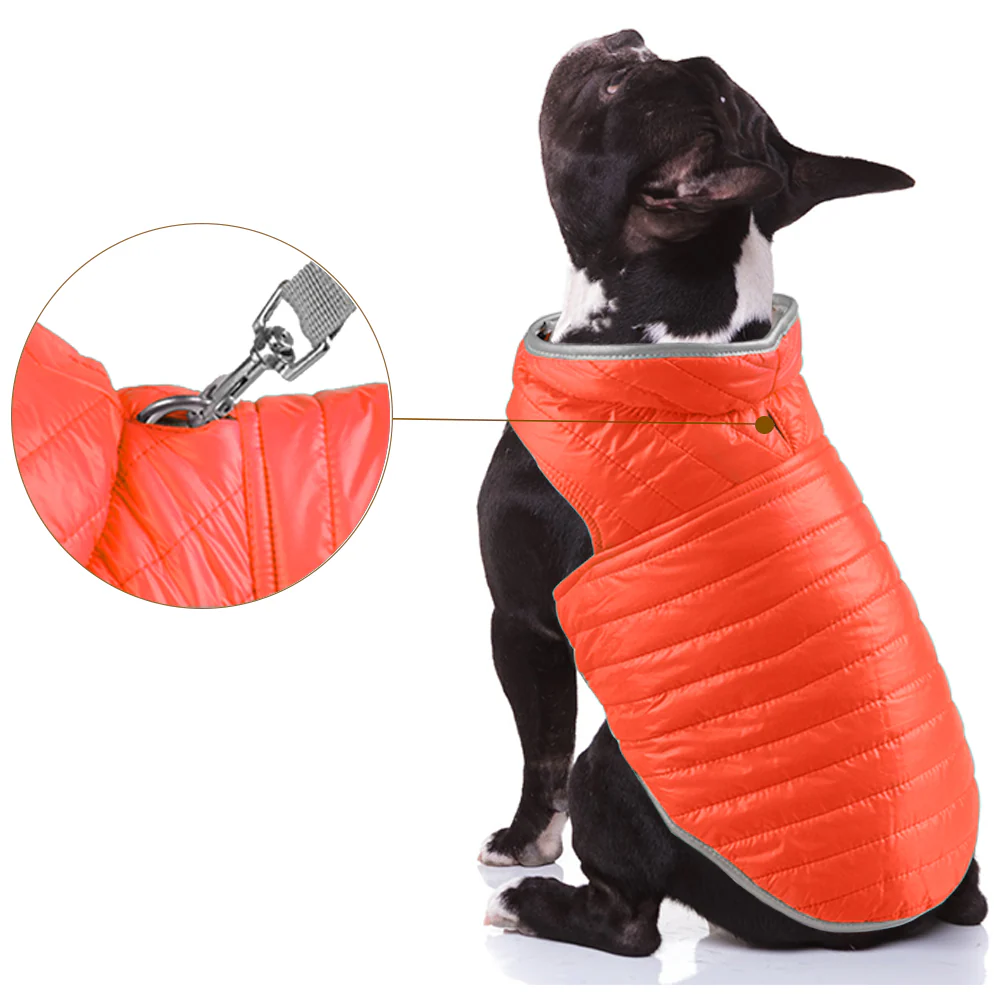 Talking Dog Club Double Trouble Reversible Jackets for Dogs (Orange/Brown) - Image 5