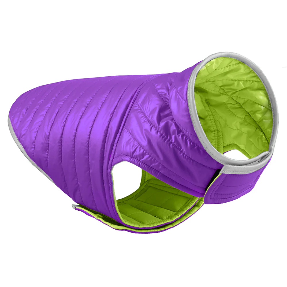 Talking Dog Club Double Trouble Reversible Jackets for Dogs (Purple/Neon Green) - Image 5