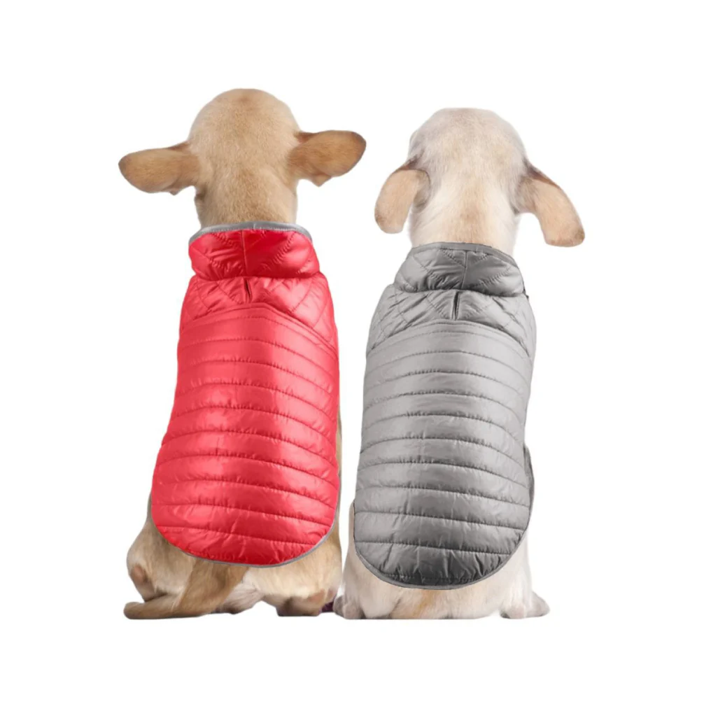 Talking Dog Club Double Trouble Reversible Jackets for Dogs (Red/Sliver) - Image 3