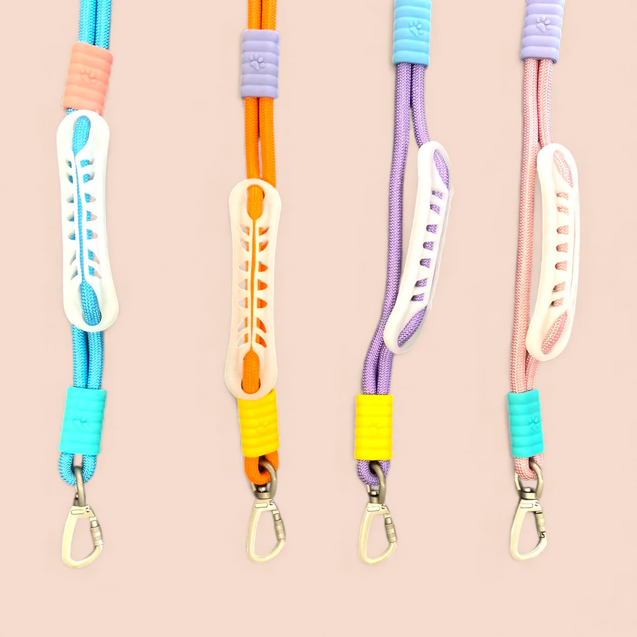 Talking Dog Club Extra Strong Vivid Handle Leash for Dogs (Orange/Purple) - Image 6