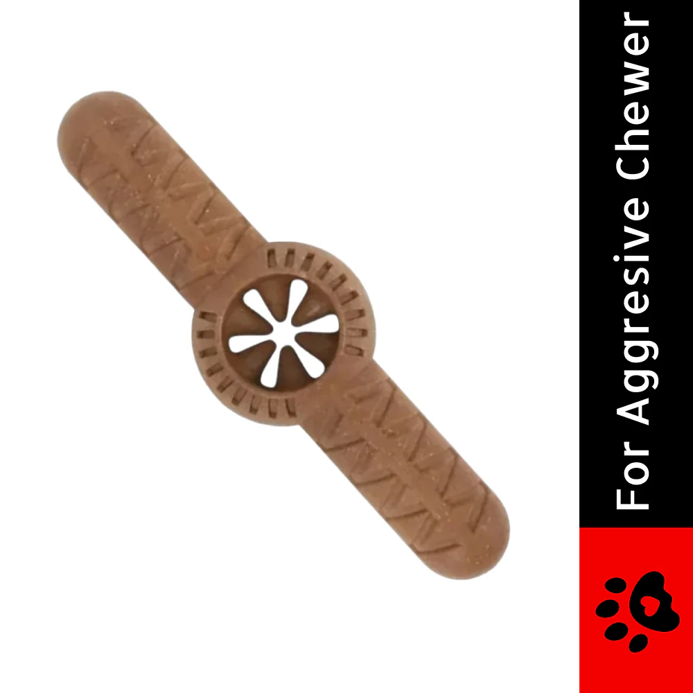 Talking Dog Club Bar Nylon Bone Heavy Chew Toy for Dogs (Brown) - Image 3