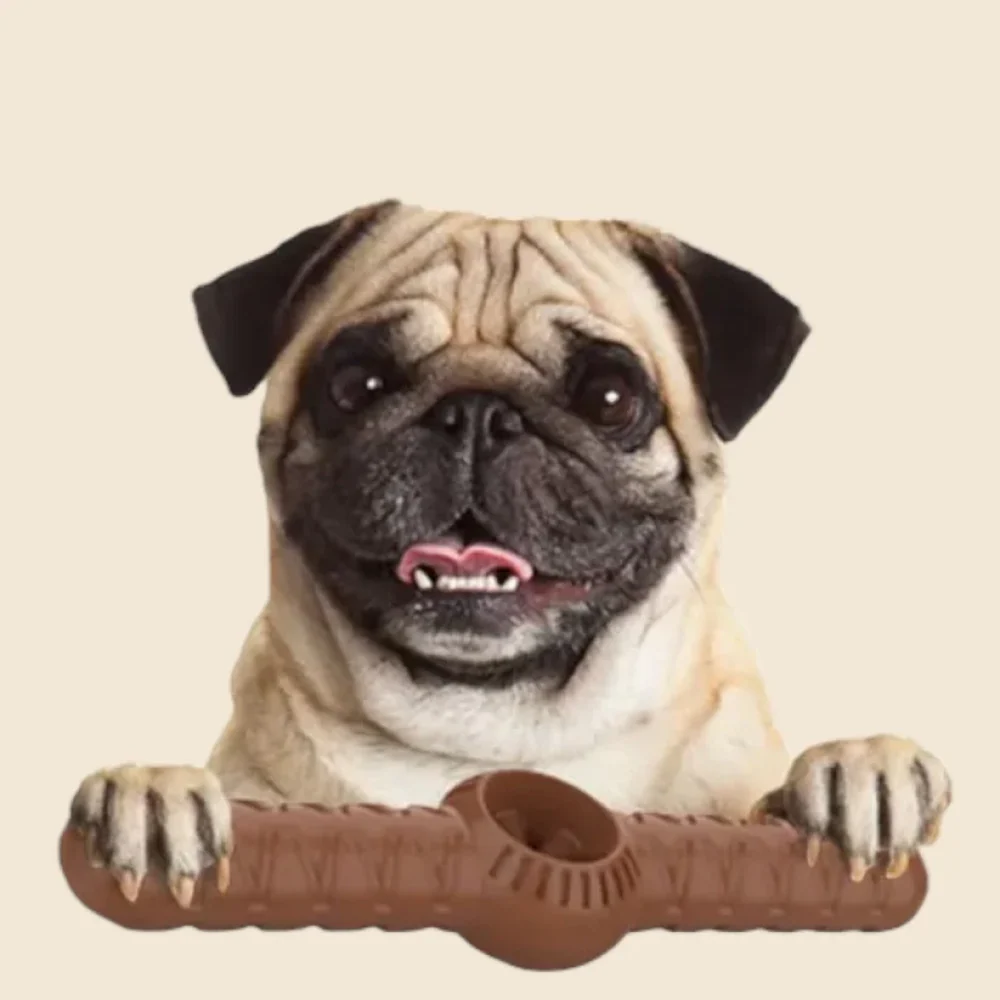 Talking Dog Club Bar Nylon Bone Heavy Chew Toy for Dogs (Brown) - Image 6