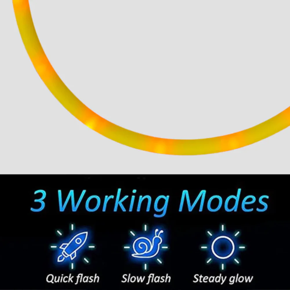 Talking Dog Club Flashing Light Collar for Dogs (Yellow) - Image 4