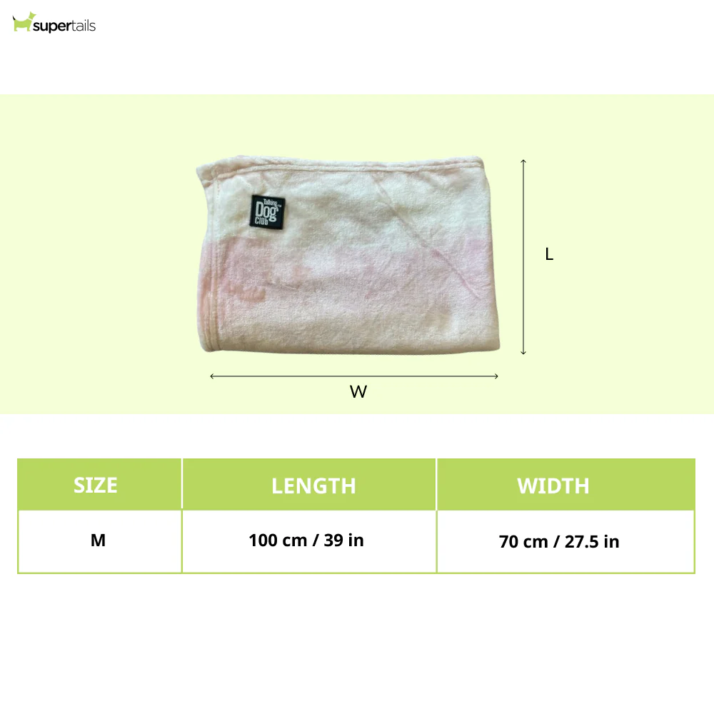 Talking Dog Club Fleece Blanket For Dogs and Cats (Baby Pink) - Image 2