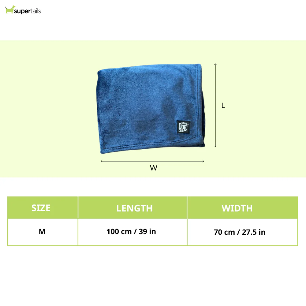 Talking Dog Club Fleece Blanket For Dogs and Cats (Navy Blue) - Image 2