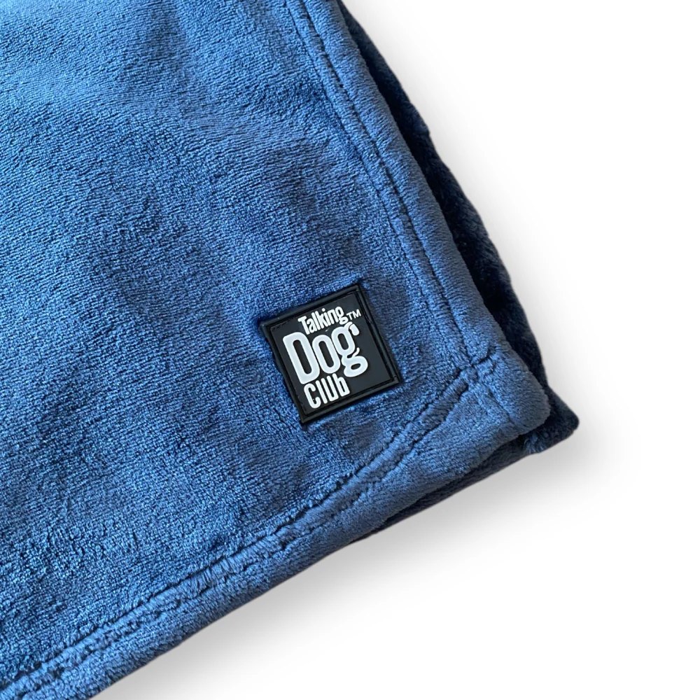 Talking Dog Club Fleece Blanket For Dogs and Cats (Navy Blue) - Image 3