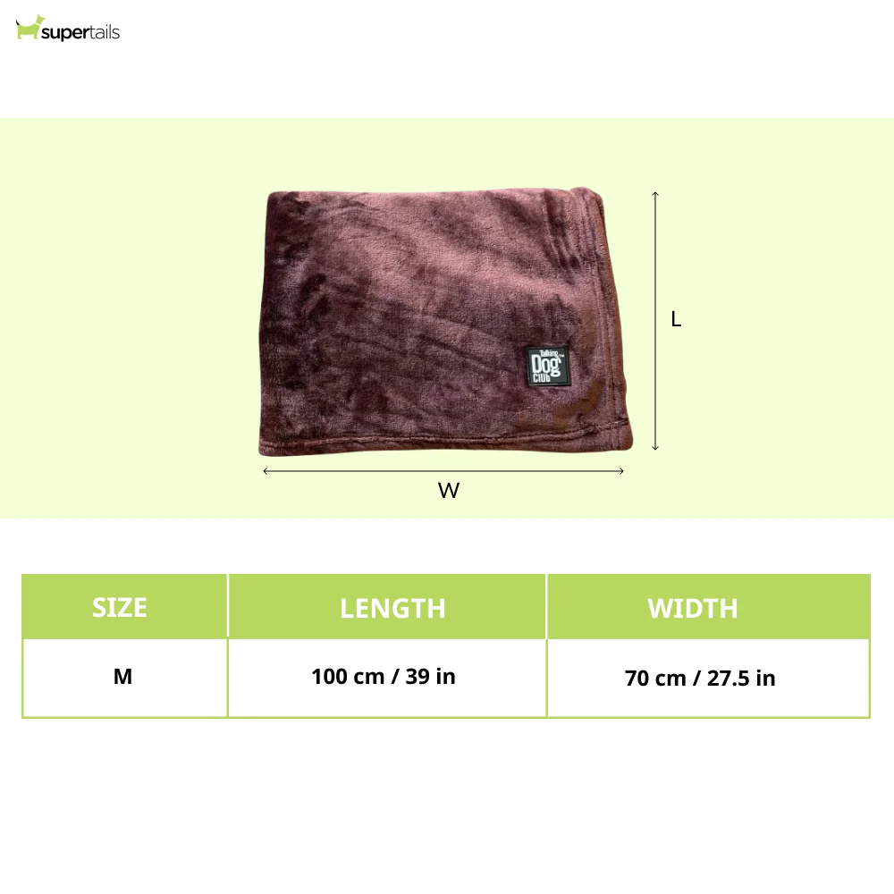 Talking Dog Club Fleece Blanket For Dogs and Cats (Rust Brown) - Image 2