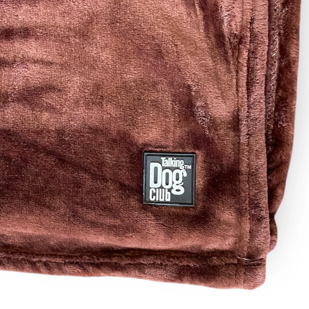Talking Dog Club Fleece Blanket For Dogs and Cats (Rust Brown) - Image 3