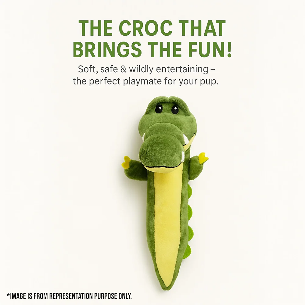 Talking Dog Club Gator Plush Toy for Dogs (Green) - Image 3