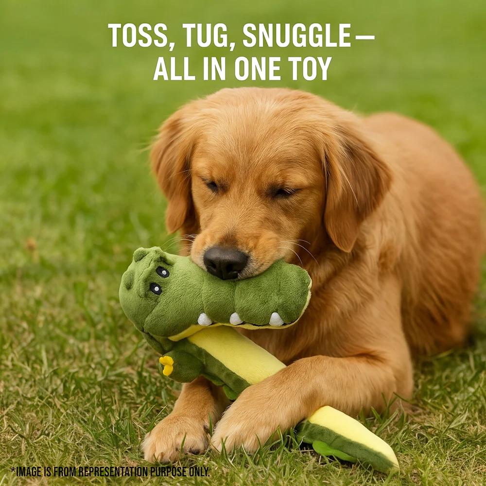 Talking Dog Club Gator Plush Toy for Dogs (Green) - Image 5