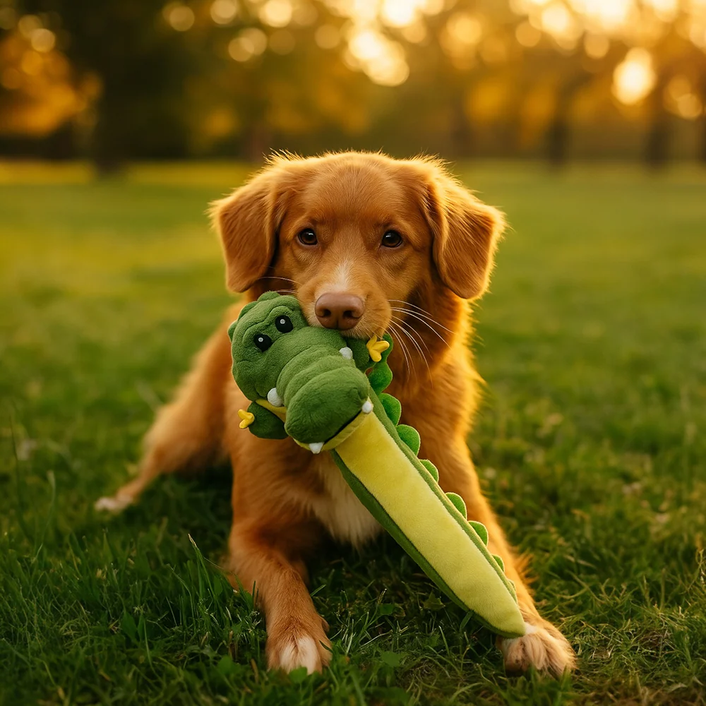 Talking Dog Club Gator Plush Toy for Dogs (Green) - Image 6