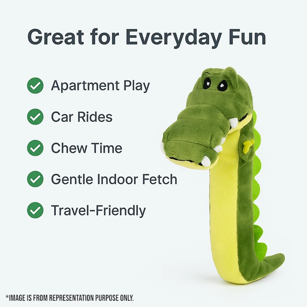 Talking Dog Club Gator Plush Toy for Dogs (Green) - Image 8