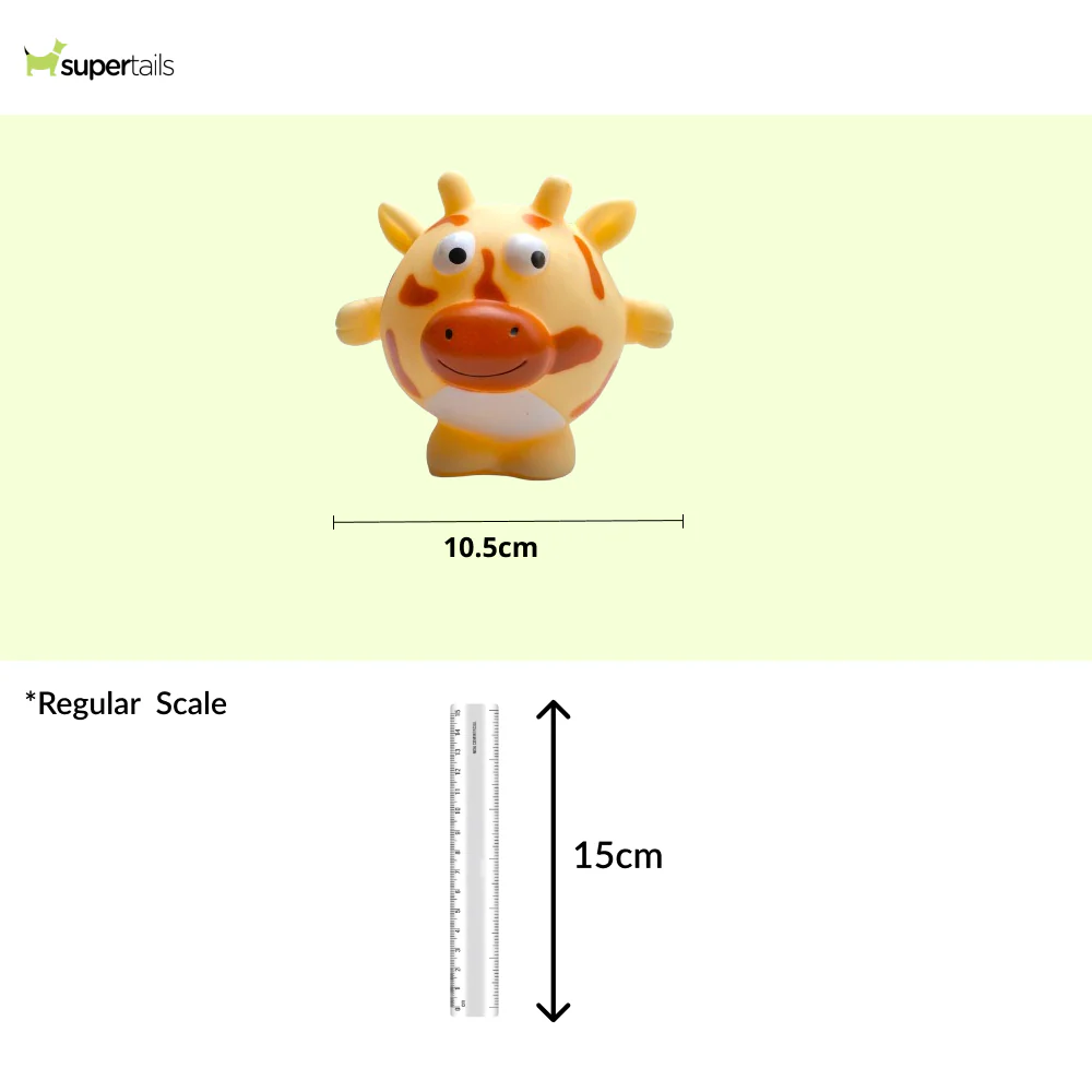 Talking Dog Club Giraffe Bouncy Ball Toy for Dogs (Orange) - Image 2