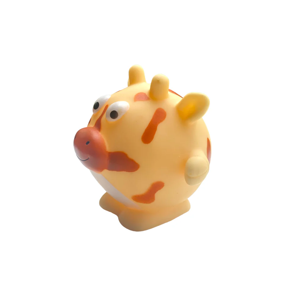 Talking Dog Club Giraffe Bouncy Ball Toy for Dogs (Orange) - Image 4
