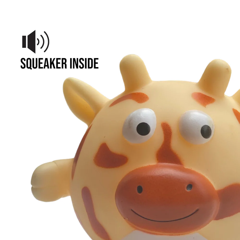 Talking Dog Club Giraffe Bouncy Ball Toy for Dogs (Orange) - Image 7