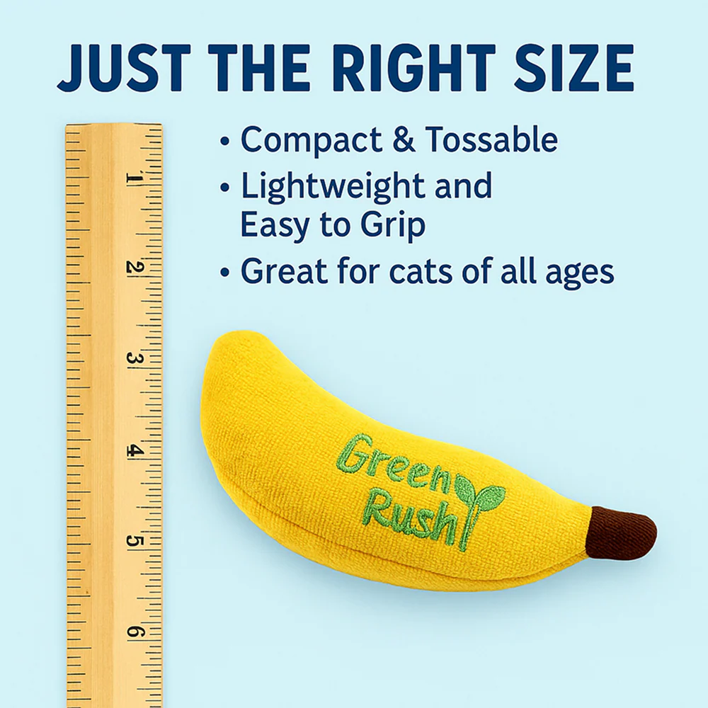 Talking Dog Club Go Bananas Catnip Toy for Cats (Yellow) - Image 5