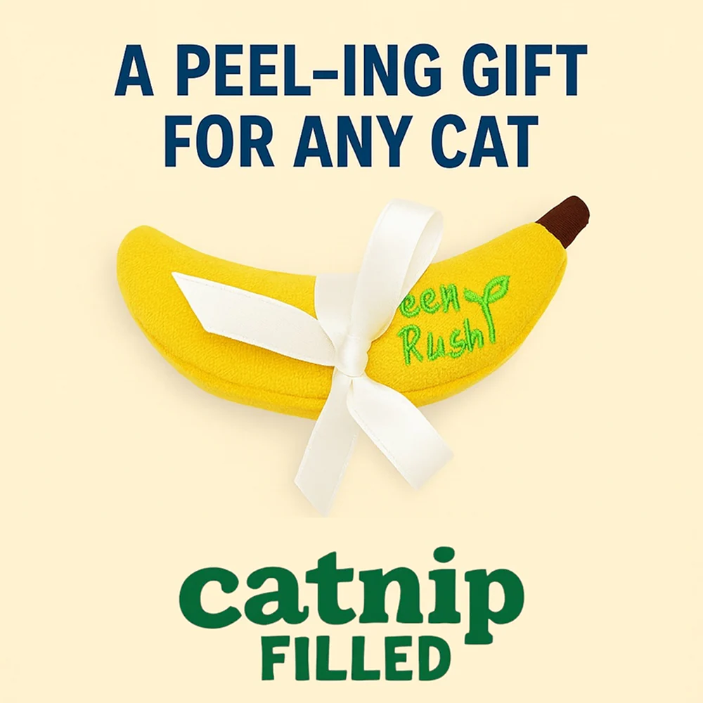Talking Dog Club Go Bananas Catnip Toy for Cats (Yellow) - Image 6