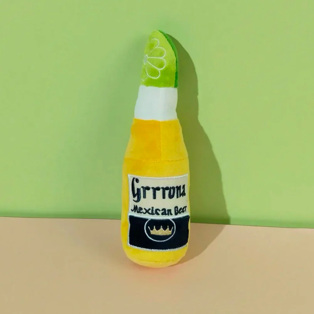 Talking Dog Club Grrona Mexican Beer Plush Toy for Dogs (Yellow) - Image 5