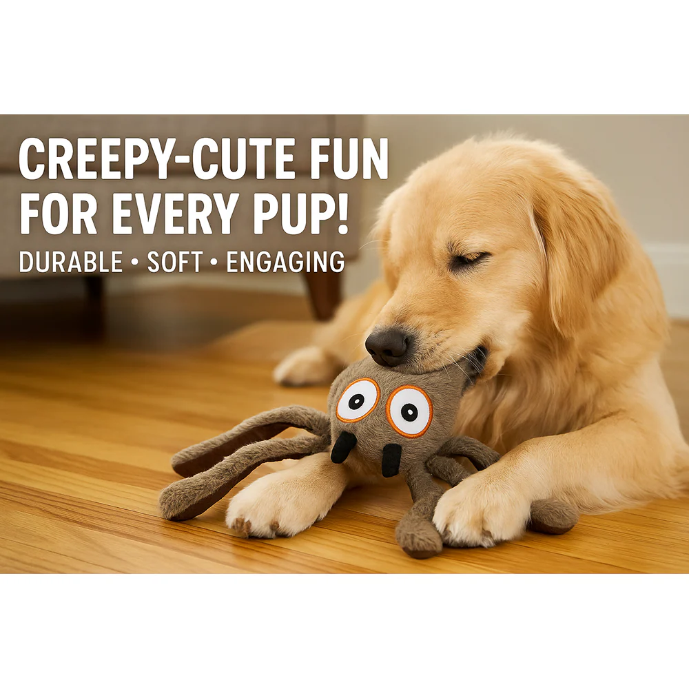Talking Dog Club Itsy Bitsy Spider Plush Toy for Dogs (Brown) - Image 11