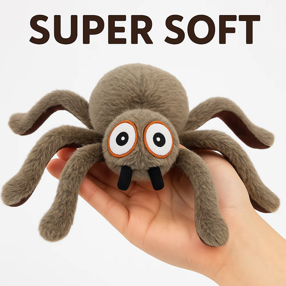 Talking Dog Club Itsy Bitsy Spider Plush Toy for Dogs (Brown) - Image 4
