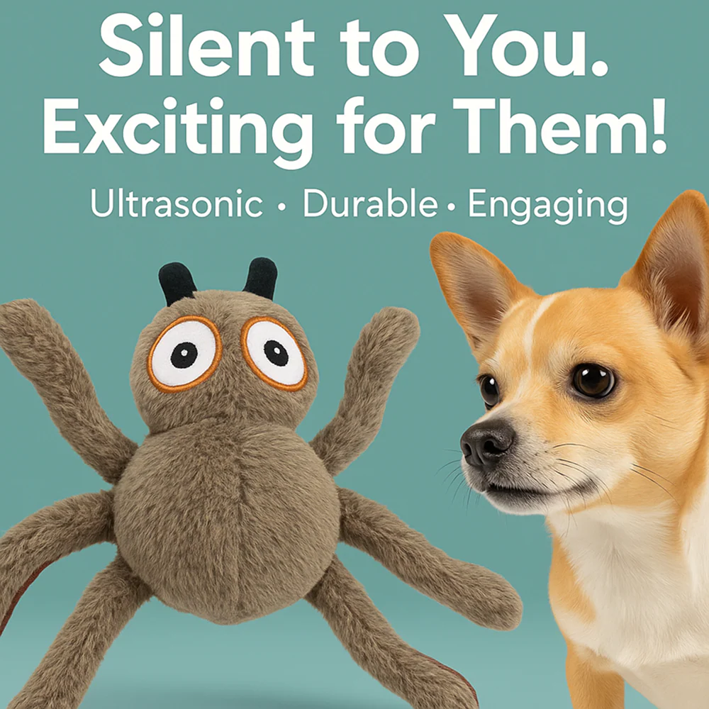 Talking Dog Club Itsy Bitsy Spider Plush Toy for Dogs (Brown) - Image 8