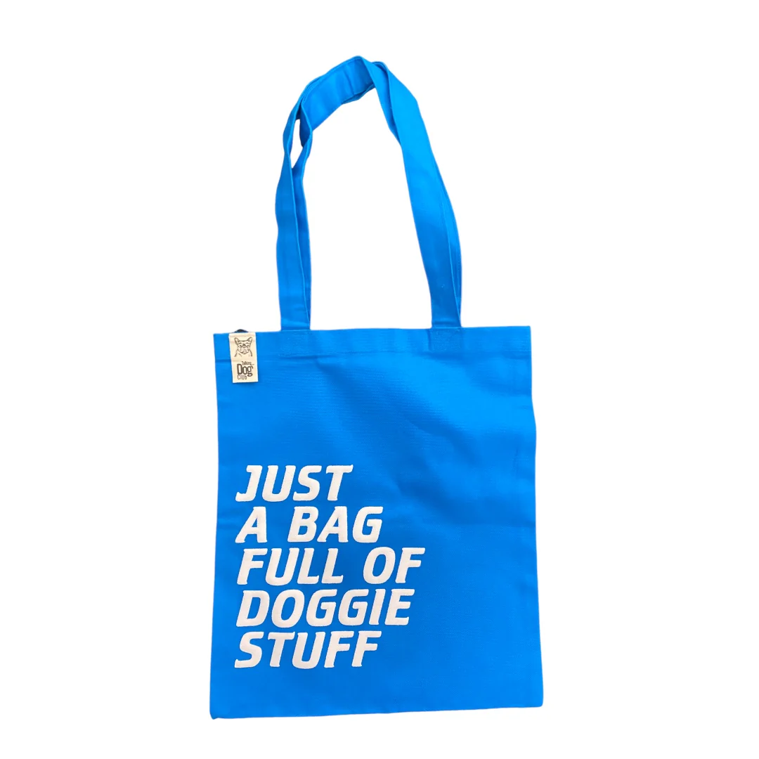 Talking Dog Club Just a Bag Full of Doggie Stuff Carry All Tote Bag for Women (Blue) - Image 2
