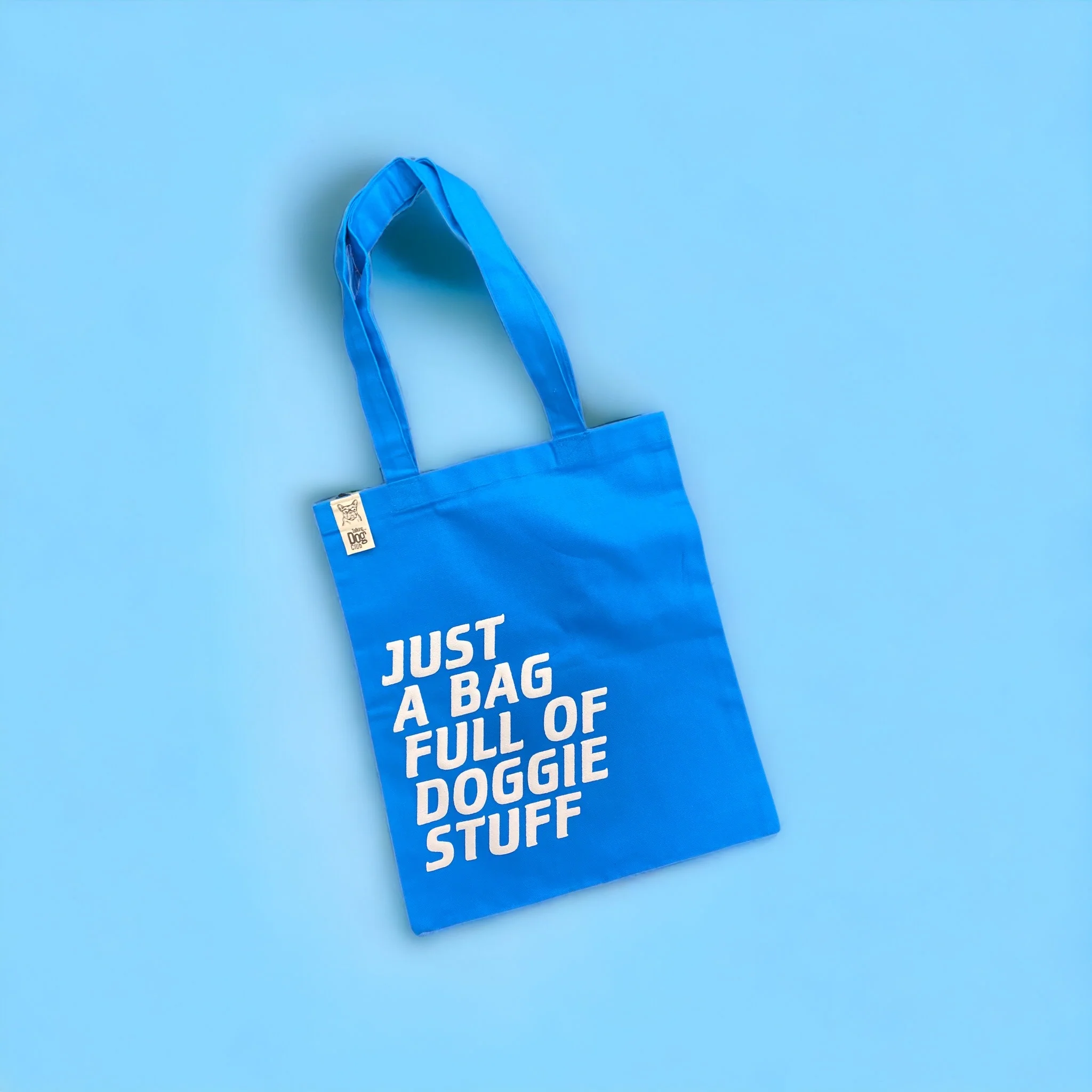 Talking Dog Club Just a Bag Full of Doggie Stuff Carry All Tote Bag for Women (Blue) - Image 4
