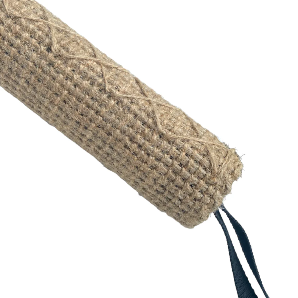Talking Dog Club Jute Biting Roll Toy for Dogs (Brown) - Image 3