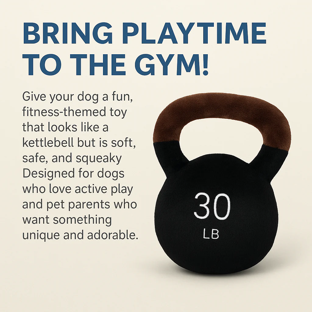 Talking Dog Club Kettle Bell Plush Toy for Dogs - Image 3