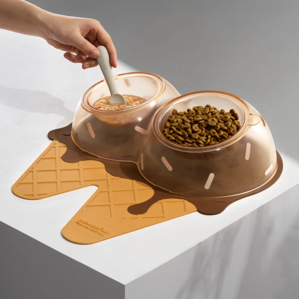 Talking Dog Club Kiwi Ice Cream Bowl for Cats (Green) - Image 5
