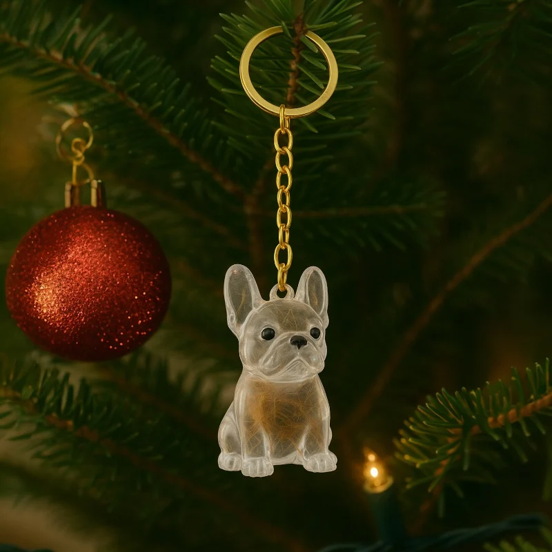 Talking Dog Club French Bulldog Hair Keepsake Capsule Key Chain - Image 5
