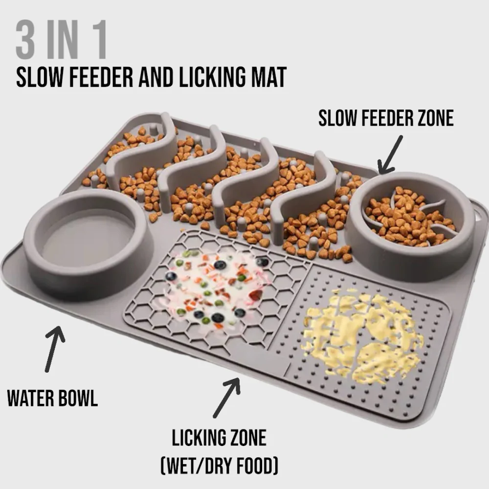 Talking Dog Club Lickables Lick Mat for Dogs and Cats (Grey) - Image 3