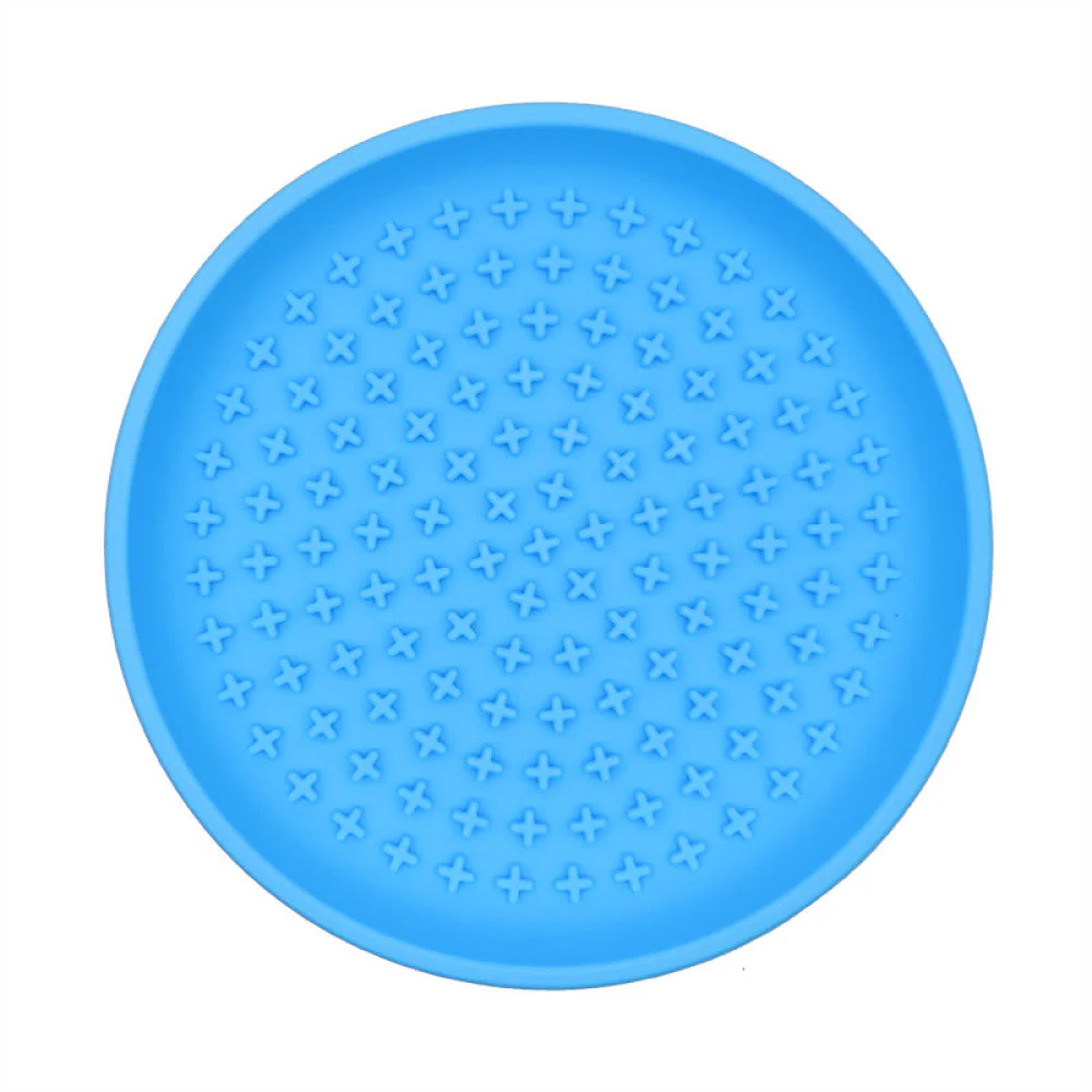 Talking Dog Club Lickables Licking Bowls for Dogs and Cats (Blue)
