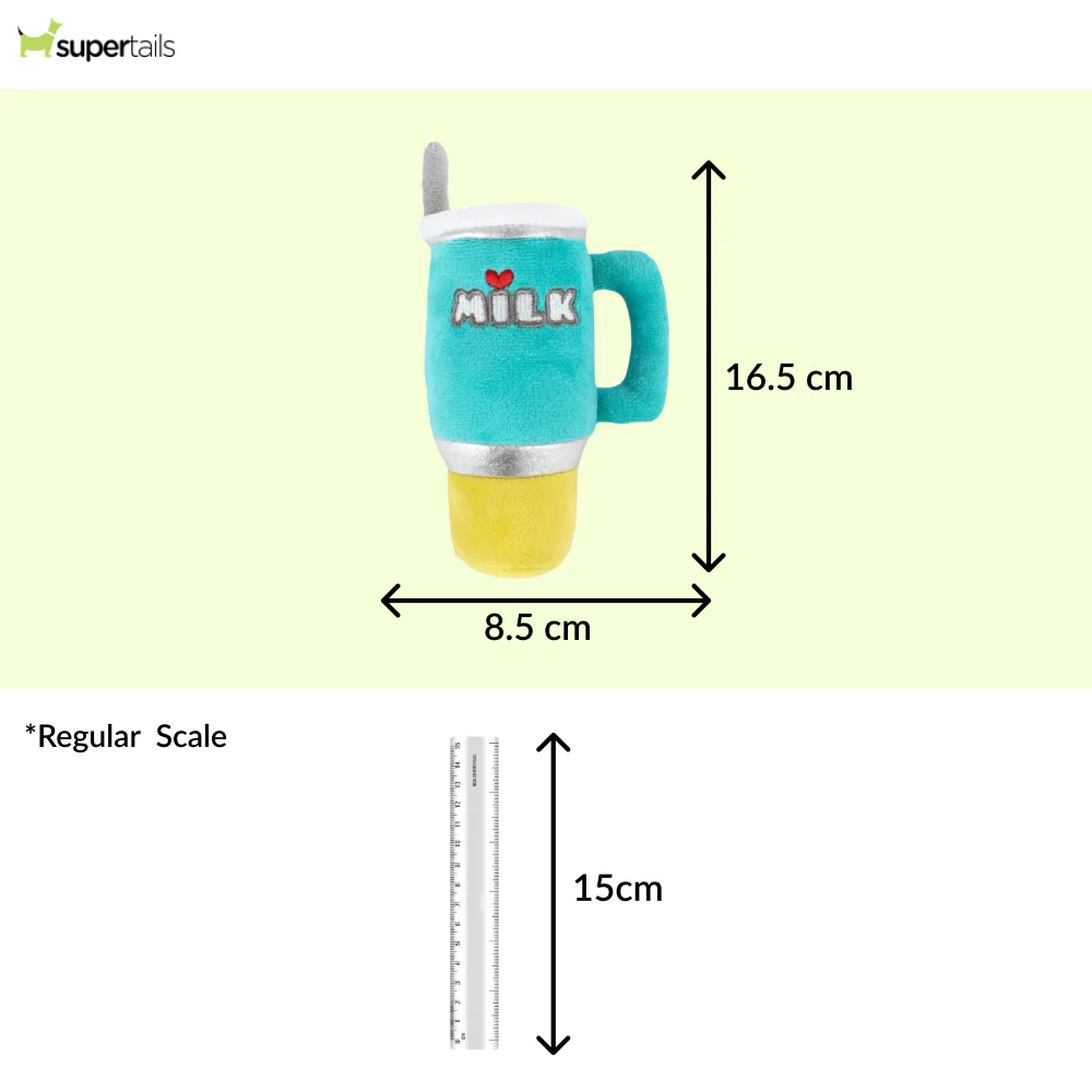 Talking Dog Club Milk Mug Plush Toy for Dogs (Green) - Image 2