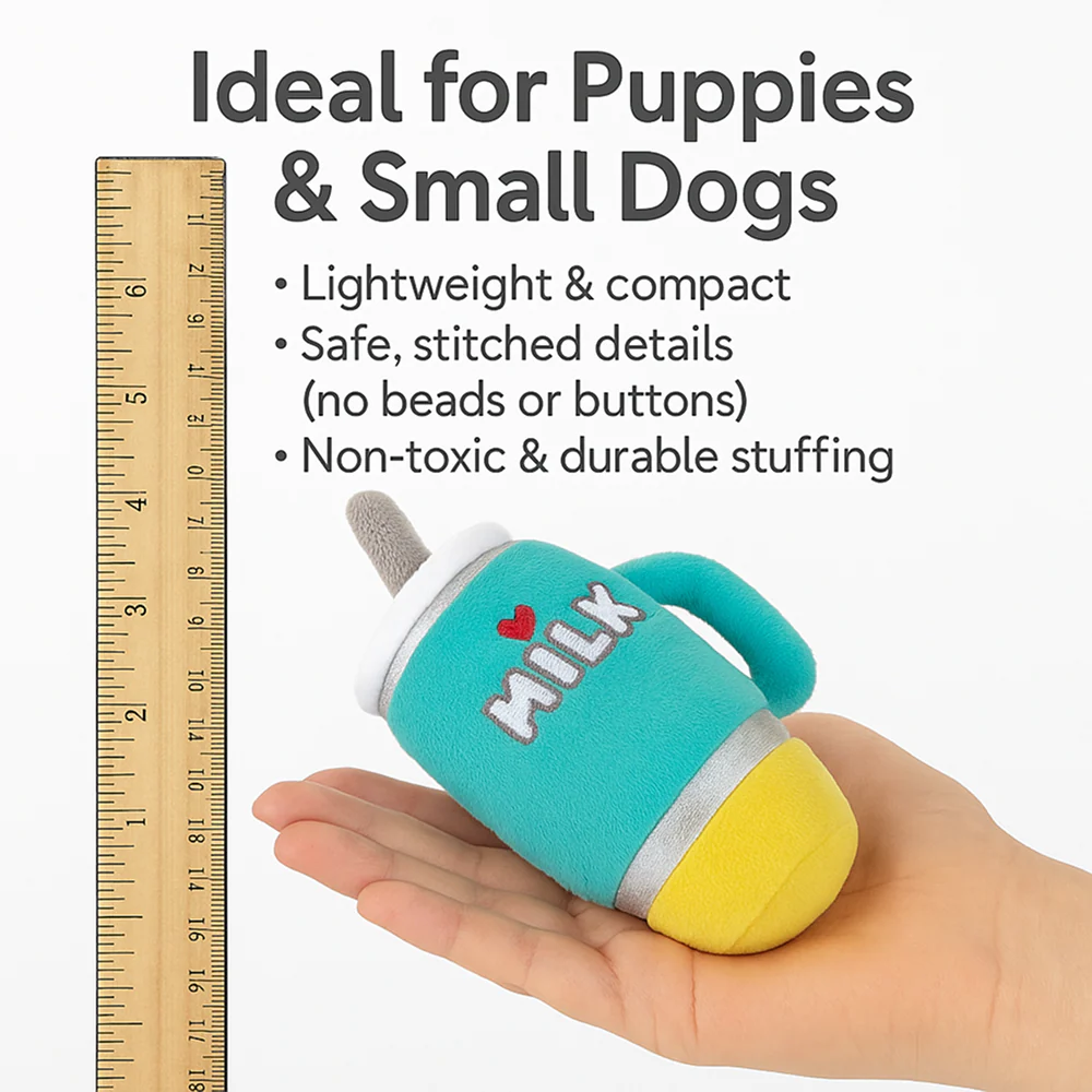 Talking Dog Club Milk Mug Plush Toy for Dogs (Green) - Image 7