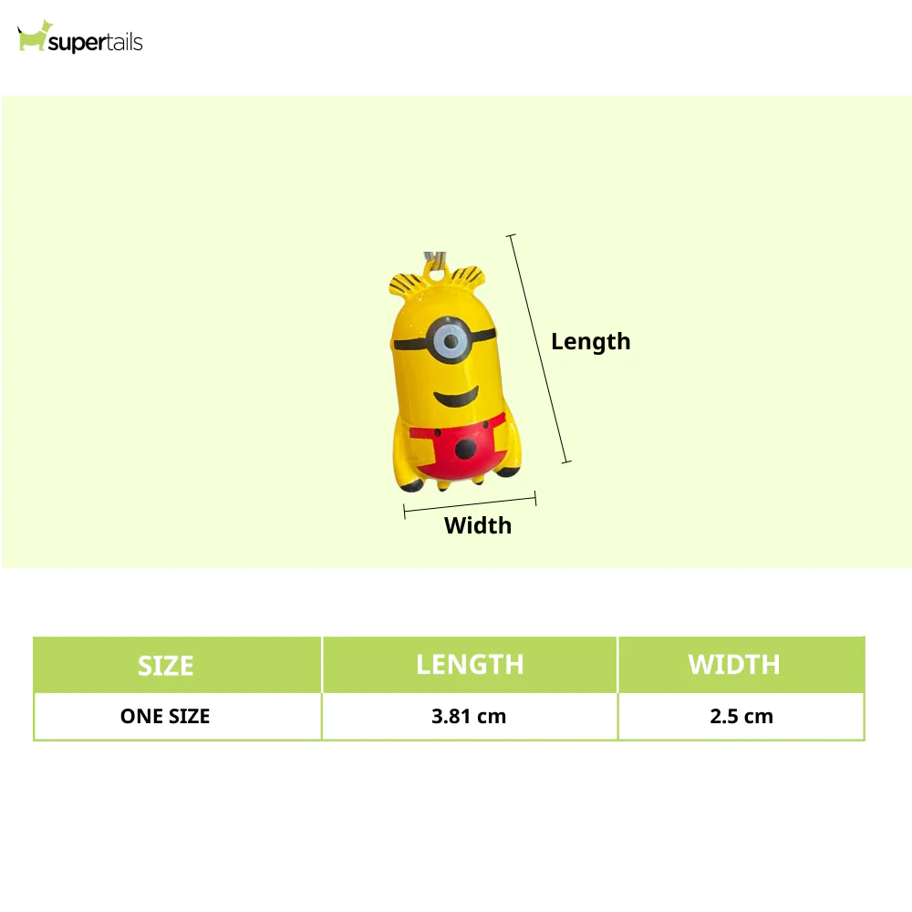 Talking Dog Club Minion Cartoon Collar Bell For Cats & Dogs (Yellow) - Image 2