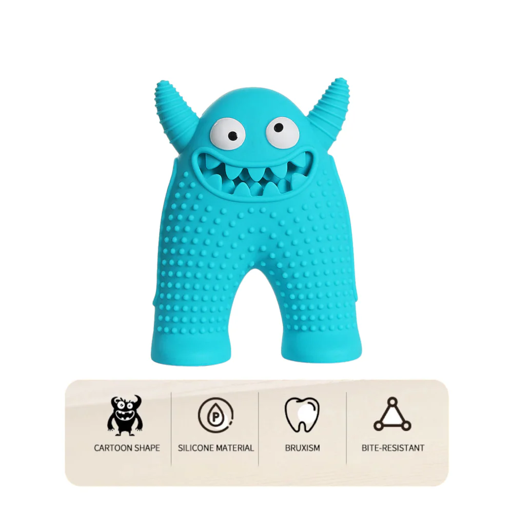 Talking Dog Club Monster Tough Rubber Toy for Dogs and Cats (Blue) - Image 3