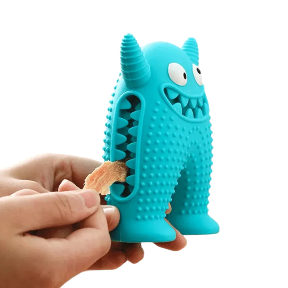 Talking Dog Club Monster Tough Rubber Toy for Dogs and Cats (Blue) - Image 4