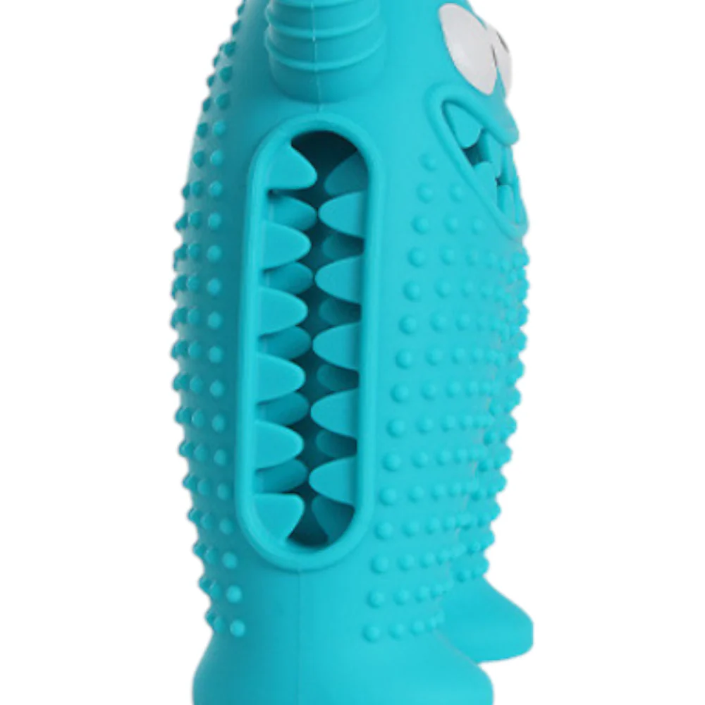 Talking Dog Club Monster Tough Rubber Toy for Dogs and Cats (Blue) - Image 5