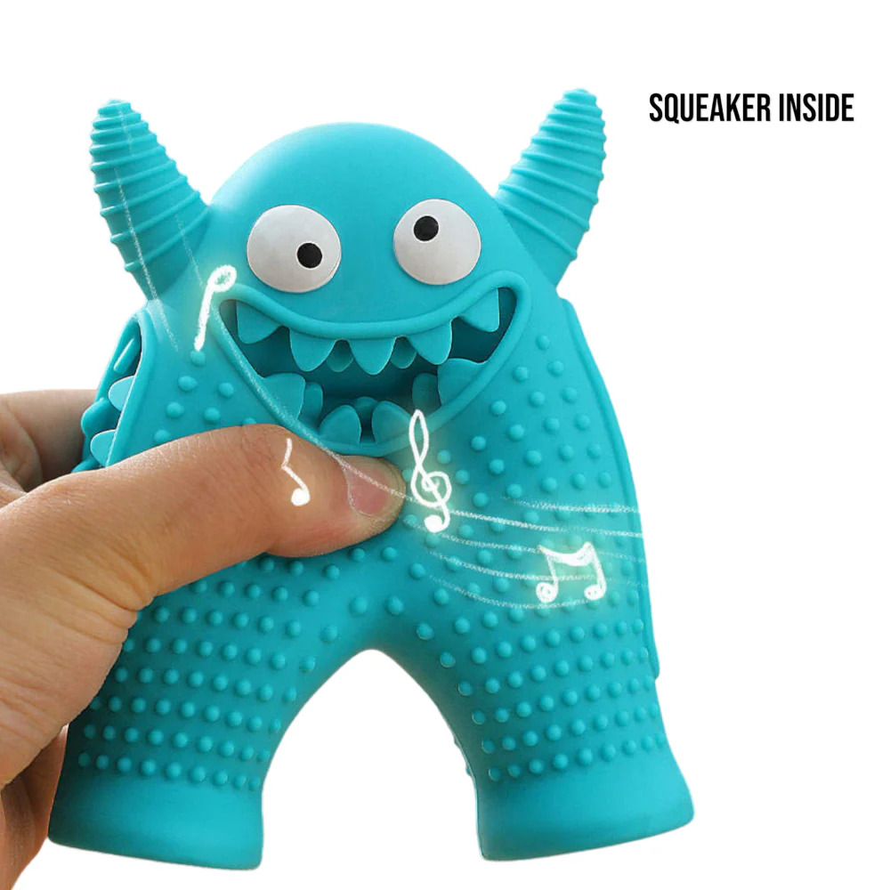 Talking Dog Club Monster Tough Rubber Toy for Dogs and Cats (Blue) - Image 7