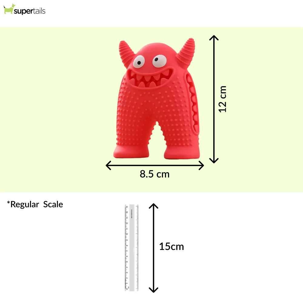 Talking Dog Club Monster Tough Rubber Toy for Dogs and Cats (Pink) - Image 2