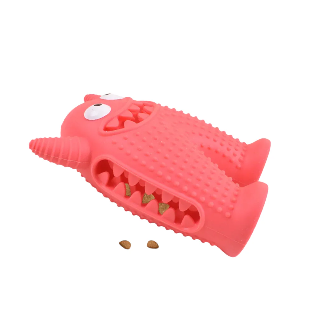 Talking Dog Club Monster Tough Rubber Toy for Dogs and Cats (Pink) - Image 4