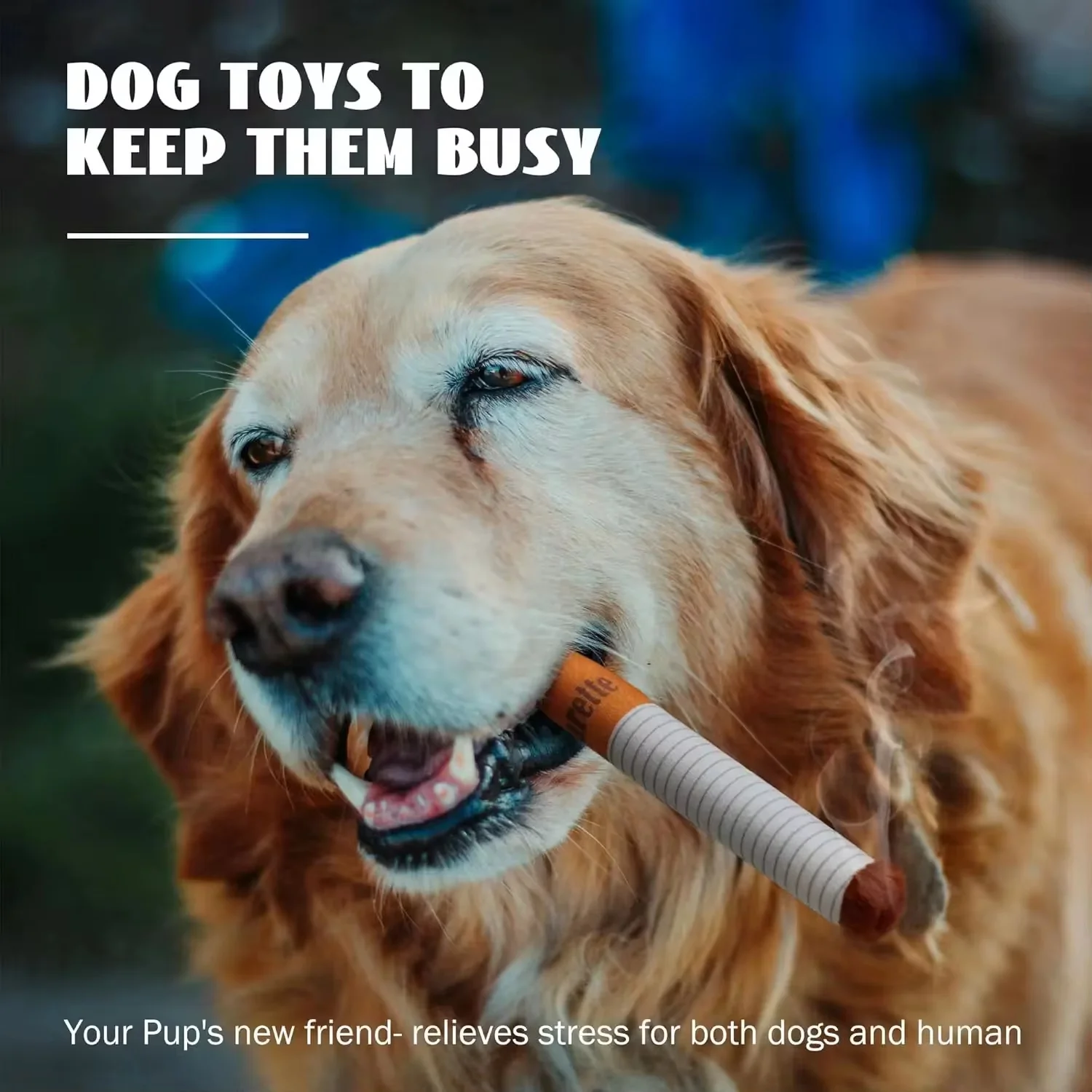 Talking Dog Club No Smoke Cigarette with Cover Plush Toy for Dogs - Image 17